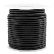 Round DQ leather cord 3mm Black