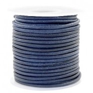 DQ Leer rond 3mm Dark blue
