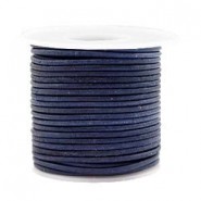 DQ Leer rond 2mm Dark blue