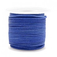 DQ Leer rond 2mm Antique blue