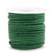 DQ Leer rond 2mm Vintage classic green