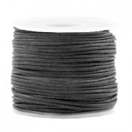 DQ Leer rond 1mm Vintage dark green