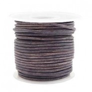 DQ Leer rond 2mm Vintage taupe