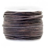 DQ Leer rond 1mm Vintage taupe