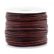 DQ Leer rond 1mm Mauve brown