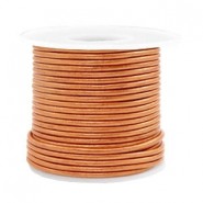 Cuero DQ redondo 2mm - Copper gold metallic