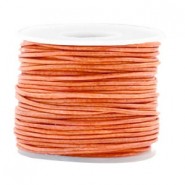 DQ Leer rond 1mm Antique orange