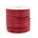 DQ Leer rond 2mm Moroccan red metallic