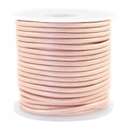 DQ Leer rond 3mm Vintage rose metallic