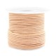 Round DQ leather cord 2mm Vintage natural brown