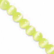 Cat eye glass beads 4mm Summer yellow