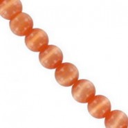 Cat eye glas kralen 6mm Fresh orange