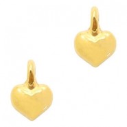 Colgante metálico DQ Corazón 7mm - Dorado