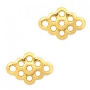 DQ metal connector charm Flower Gold