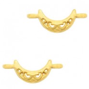 DQ metal connector charm Moon 21x8 mm Gold