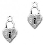 Metal charm Lock 18.5x10mm Antique silver