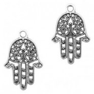 Metal charm Hamsa 21x14mm Antique silver