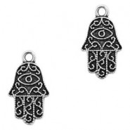 Metal charm Hamsa 20x11mm Antique silver