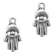 Metall Anhänger Hamsa 15x8mm Antik silber