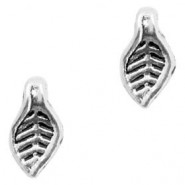 Metal charm Leaf 10x5mm Antique silver