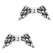 Metalen kraal Angel Wings 7x14mm Antiek zilver