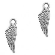 Metalen bedel Angel Wing 18x6mm Antiek zilver