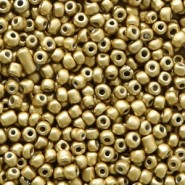 Seed beads ± 2mm Medallion gold metallic