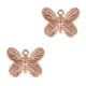 Metal charm Butterfly 17x13mm Rosegold