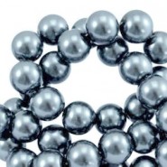Top quality glass pearl beads 12mm Anthracite blue