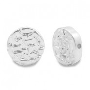 Hämatit Perle flach Disc 10mm Silver