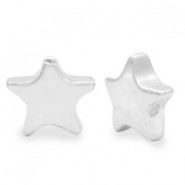 Hematite beads Star 6mm Silver