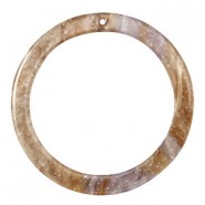 Resin pendant round 35mm Suger almond taupe