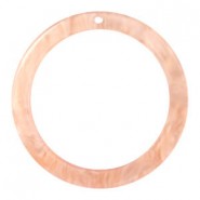 Resin hanger rond 35mm Peach pink