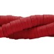 Abalorios polímero Heishi 6mm - Port red