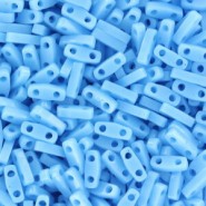 Miyuki quarter tila 5x1.2mm beads - Opaque turquoise blue QTL-413