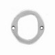 DQ Metalen tussenstuk Irregular open Ring 30x32mm Antiek zilver