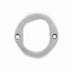 DQ metal charm connector Irregular open Ring 30x32mm Antique silver