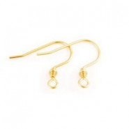 Stainless steel Fishook earwire 17x15mm Gold