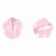 Silver foil Bead 14x16mm Transparent light rose