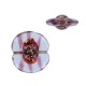 Millefiori Perle 25x11mm flower Transparent Amethist