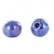 DQ Greek ceramic Bead 14mm Royal blue AB