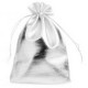 Gift bag with drawstring ± 70x90mm Silver