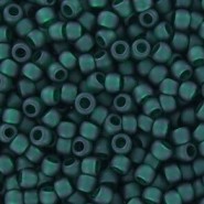 Toho seed beads 8/0 round Transparent-Frosted Green Emerald - TR-08-939F
