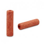 Abalorio de céramica DQ Griegos tubo 20x5mm - Rojo ladrillo