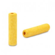 Abalorio de céramica DQ Griegos tubo 20x5mm - Amarillo cálido