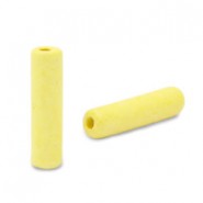 DQ Griechische Keramik Tube Perle 20x5mm Lemon yellow