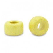 Abalorios de cerámica DQ Griegos 9mm - Amarillo limón