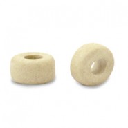 Abalorios de cerámica DQ Griegos 7mm - Beige arena