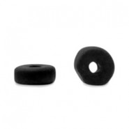 Abalorios de cerámica DQ Griegos 6mm - Negro