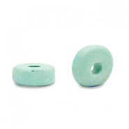 DQ Griechische Keramik Perlen 6mm Light turquoise